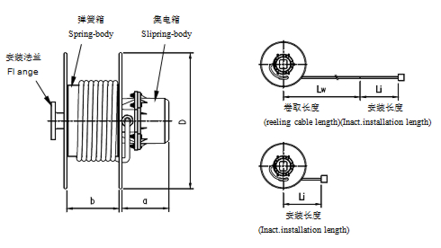 SH卷线器外形尺寸图 SH卷线器外形尺寸图